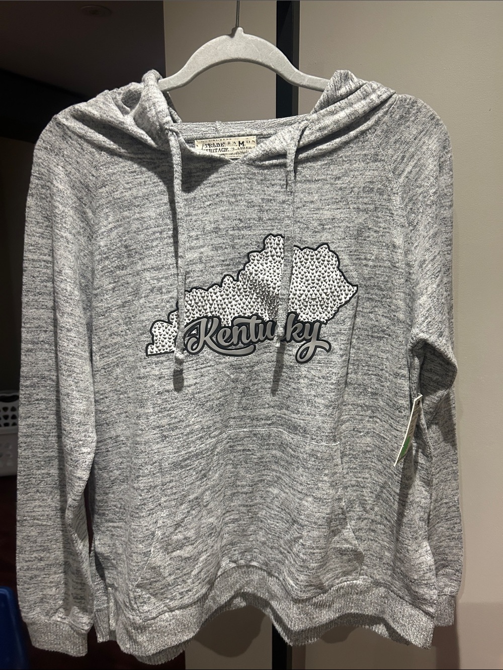 Heritage Gray Crewneck Hoodie Sweater with Kentucky Graphic